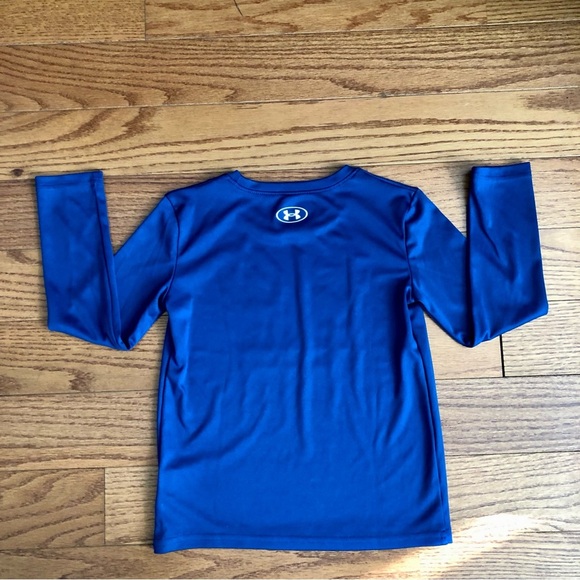 Under Armour Long Sleeve T-Shirt Solid Logo Blue Toddler Boy Size 4t - Picture 6 of 7